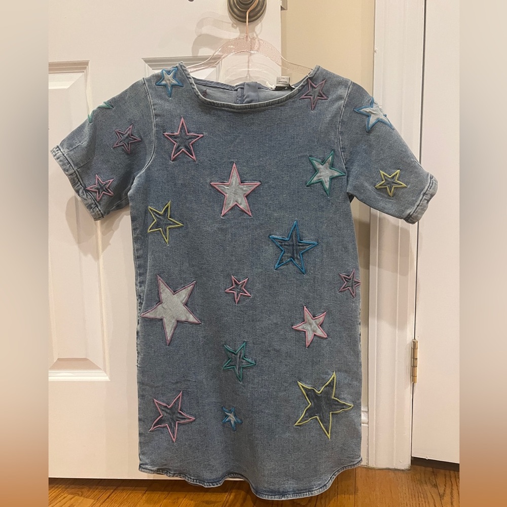 NEW Stella McCartney Girls Denim Dress with Stars